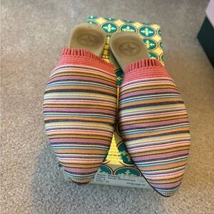 Multicolor Striped Slip-On Women’s Flats